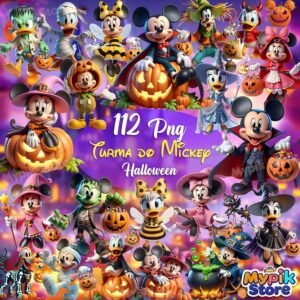 Kit Digital Turma Do Mickey Halloween E Fundos Exclusivos Vol 3