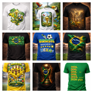 Sublimação Camiseta +500 Estampa Da Copa