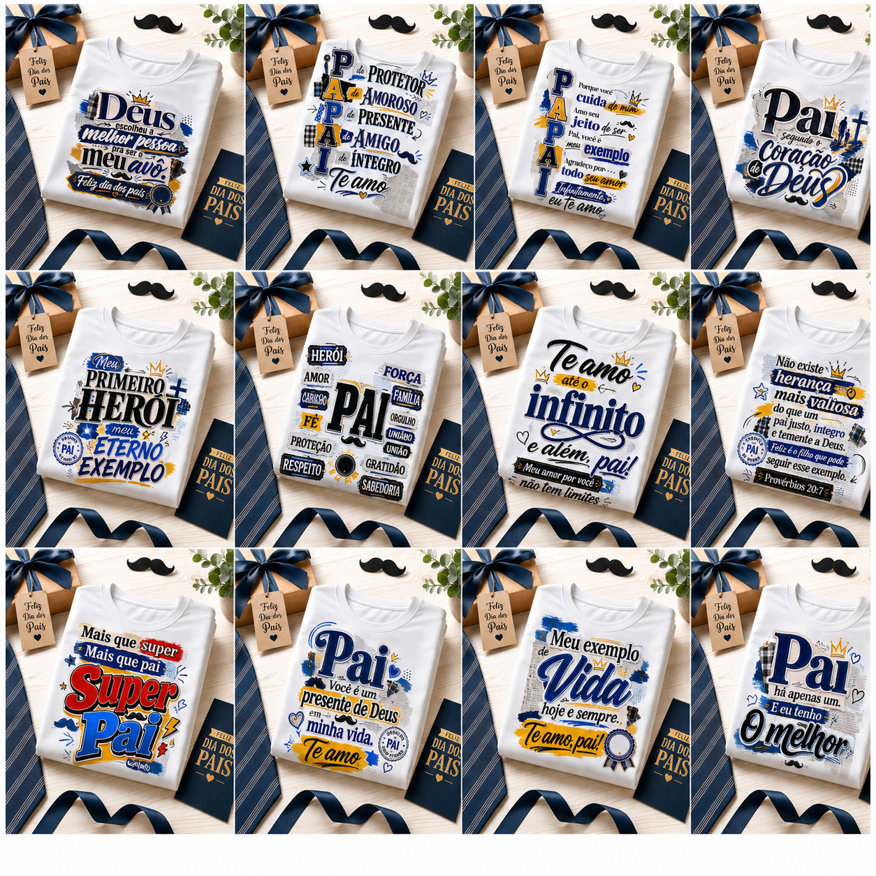 Sublimação Camisetas Dia Dos Pais Sem Fotos