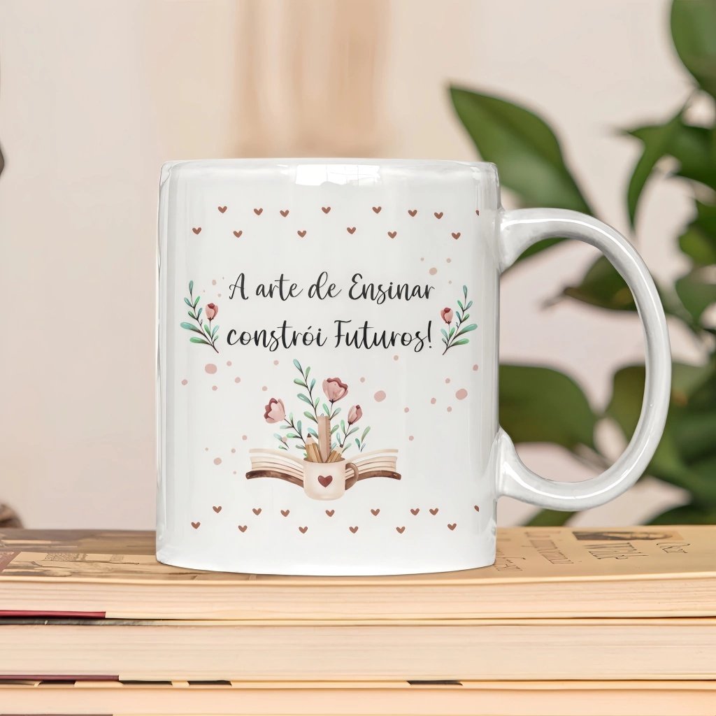Sublimação Caneca A Arte De Ensinar Constrói Futuros Dia Dos Professores 1