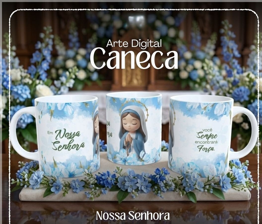 Sublimação Caneca Arte Nossa Senhora
