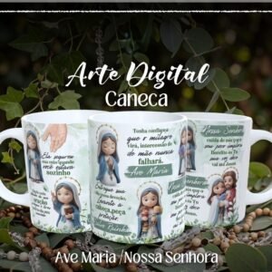 Sublimação Caneca Ave Maria Nossa Senhora