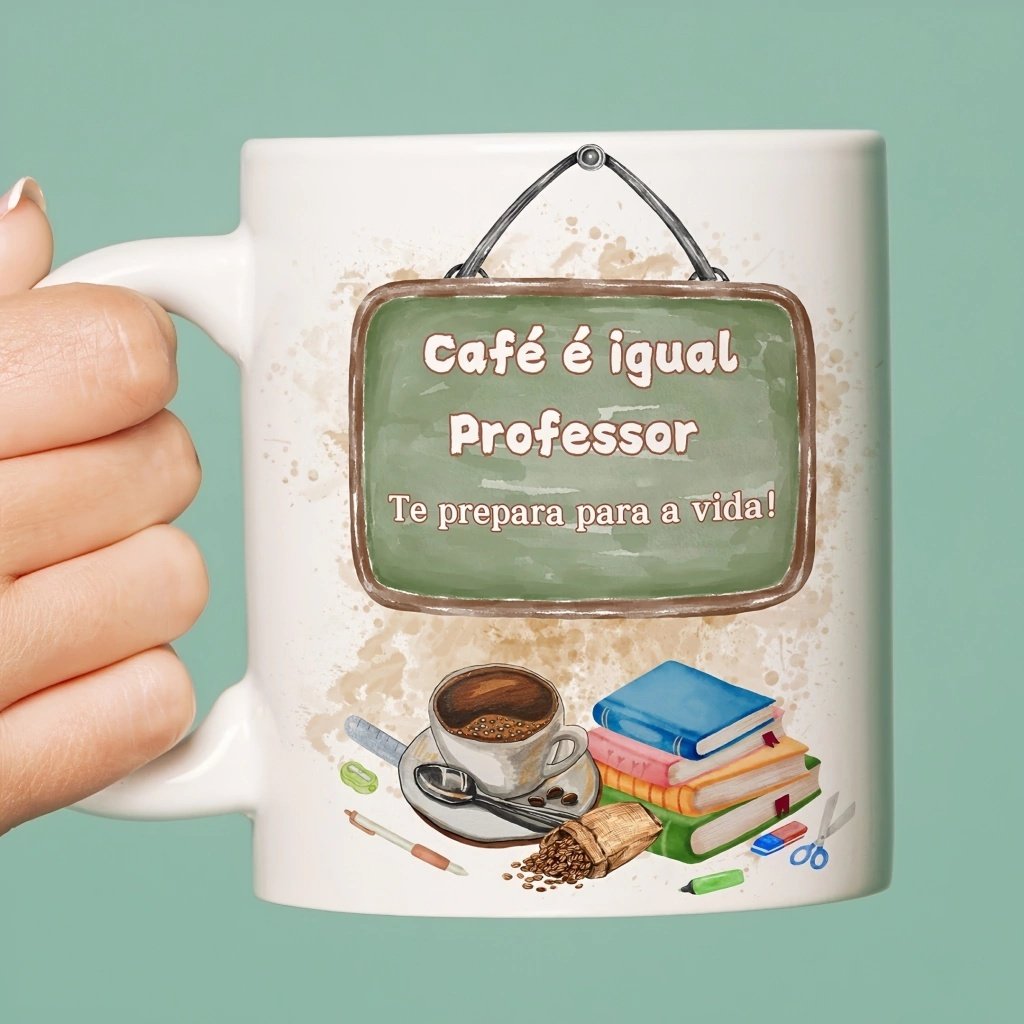 Sublimação Caneca Café É Igual Te Prepara Para A Vida Dia Dos Professores 2