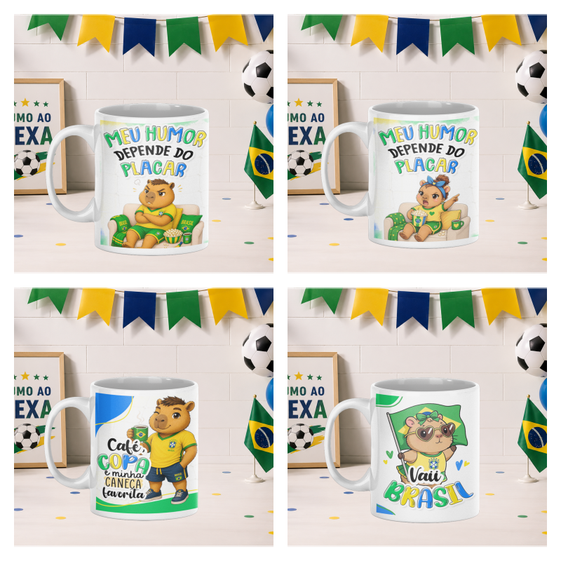 Sublimação Caneca Capivara Copa Do Mundo