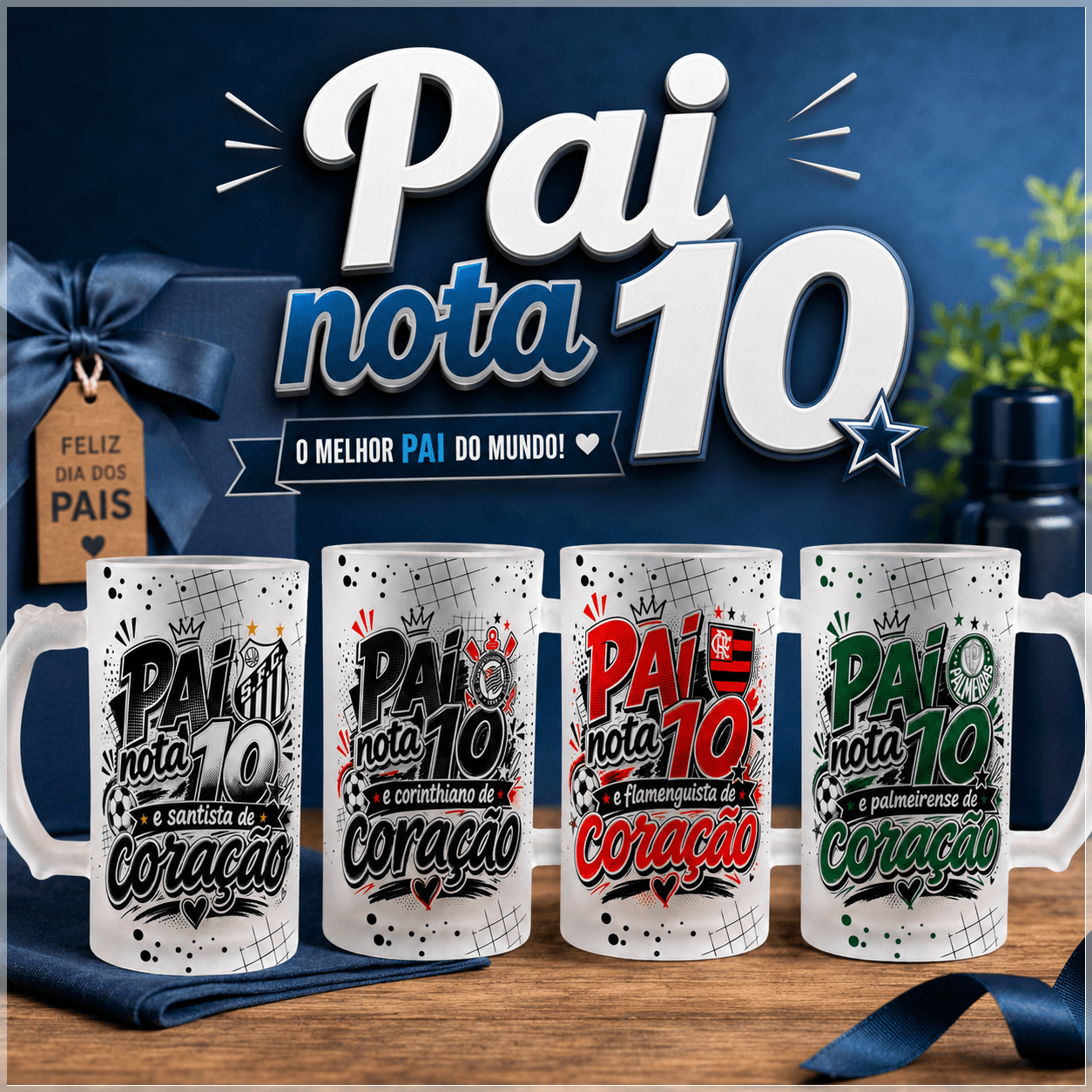 Sublimação Caneca Chopp Pai Nota 10 2026
