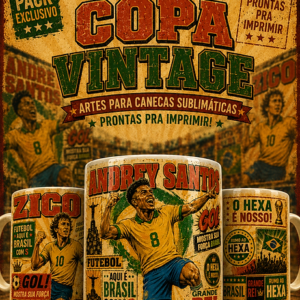 Sublimação Caneca Copa Quadrinhos Vintage