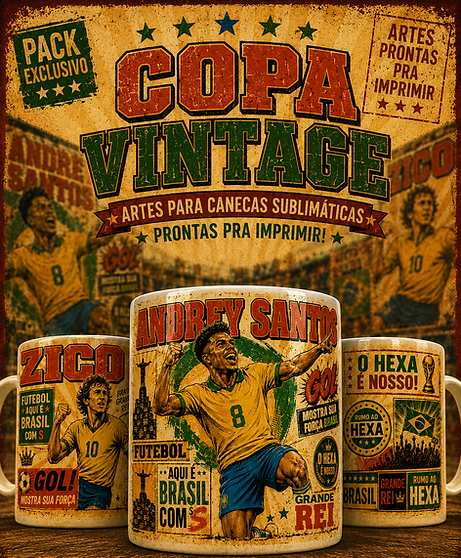 Sublimação Caneca Copa Quadrinhos Vintage