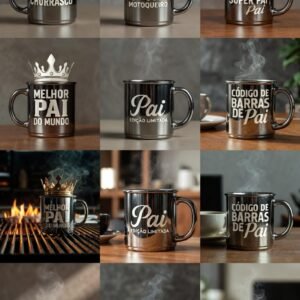 Sublimação Caneca Dia Dos Pais Cromadas