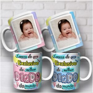 Sublimação Caneca Dindo E Dinda Com Foto