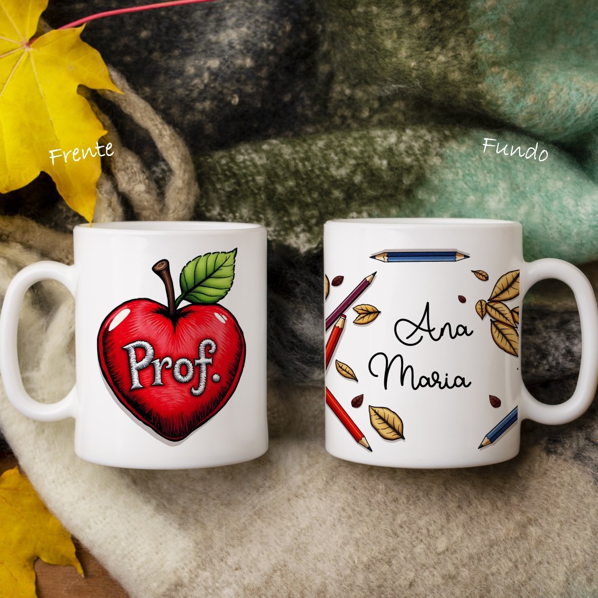 Sublimação Caneca Maçã Prof Dia Dos Professores 1