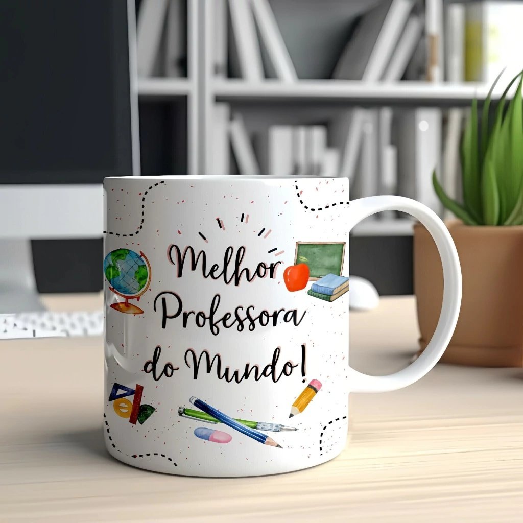 Sublimação Caneca Melhor Professor(a) Do Mundo Dia Dos Professores 5