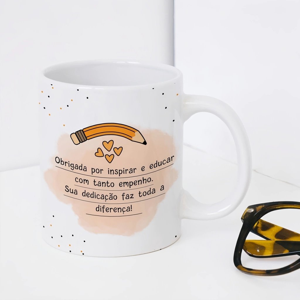 Sublimação Caneca Obrigado Por Inspirar E Educar Com Tanto Empenho. Sua Dedicação Faz Toda A Diferença! Dia Dos Professores 6