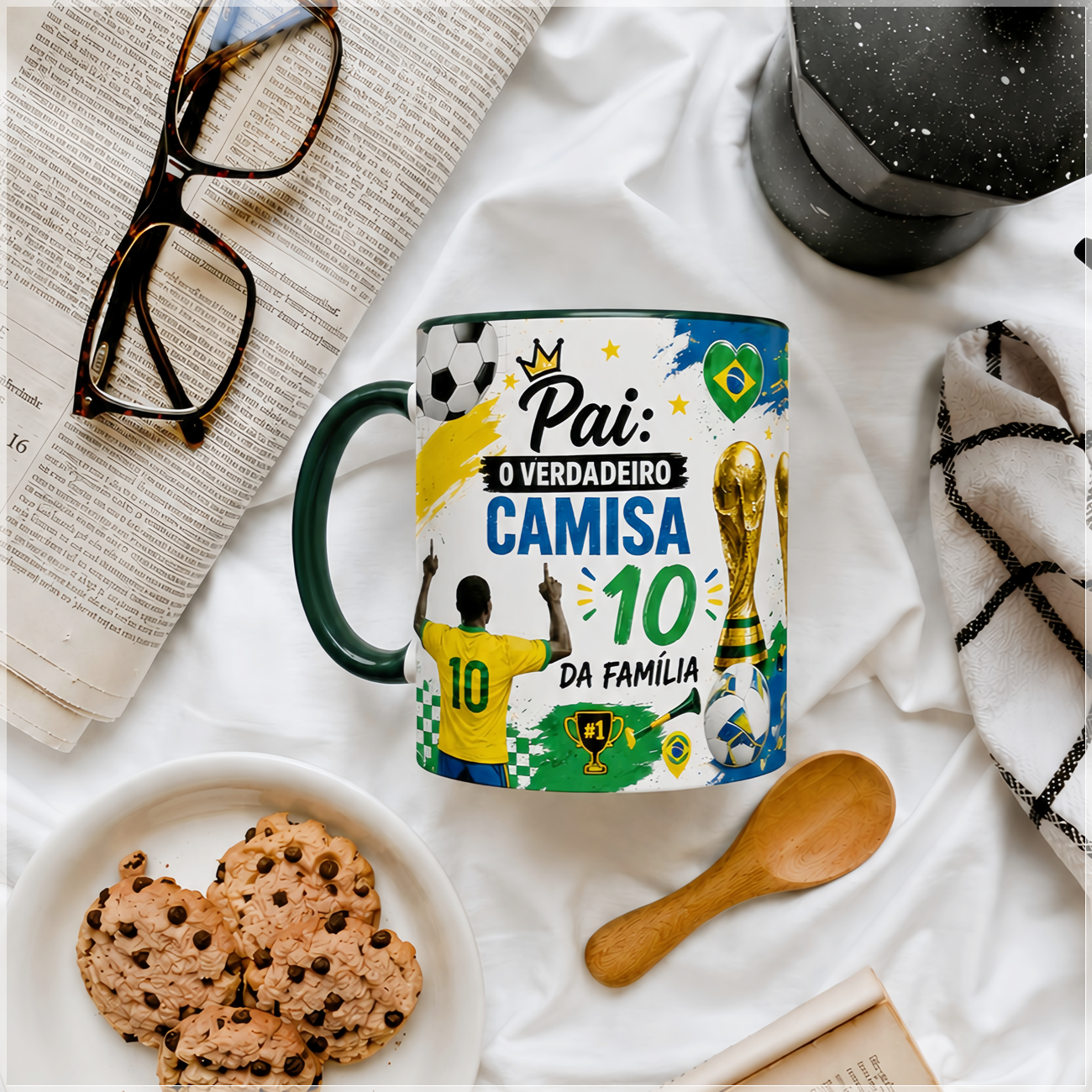 Sublimação Caneca Pai, O Verdadeiro Camisa 10