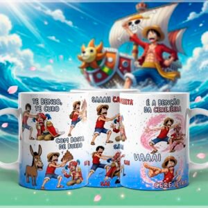 Sublimação Caneca Te Benzo, Te Curo... One Piece Luffy