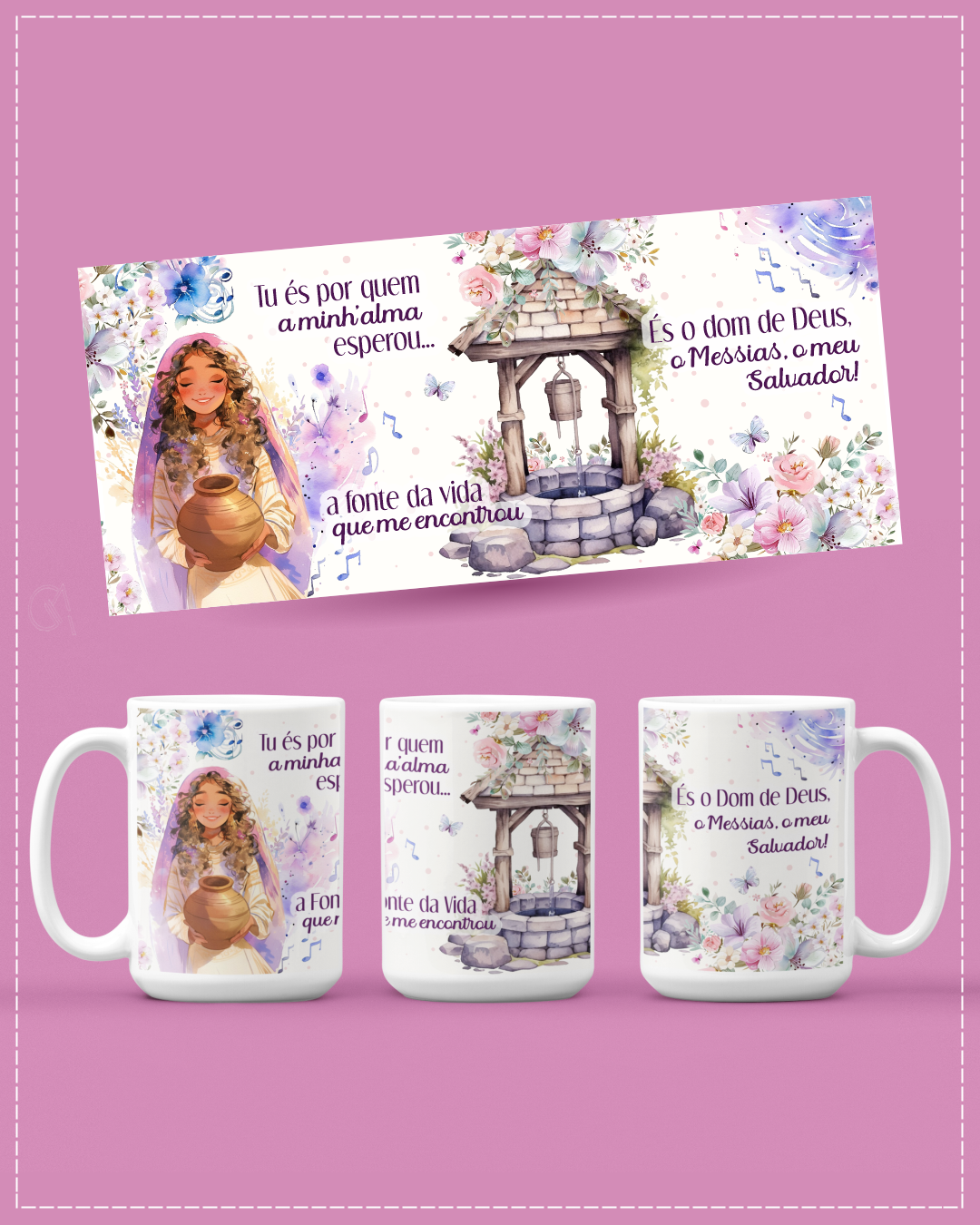 Sublimação Caneca Tu és Por Quem Minha Alma Esperou