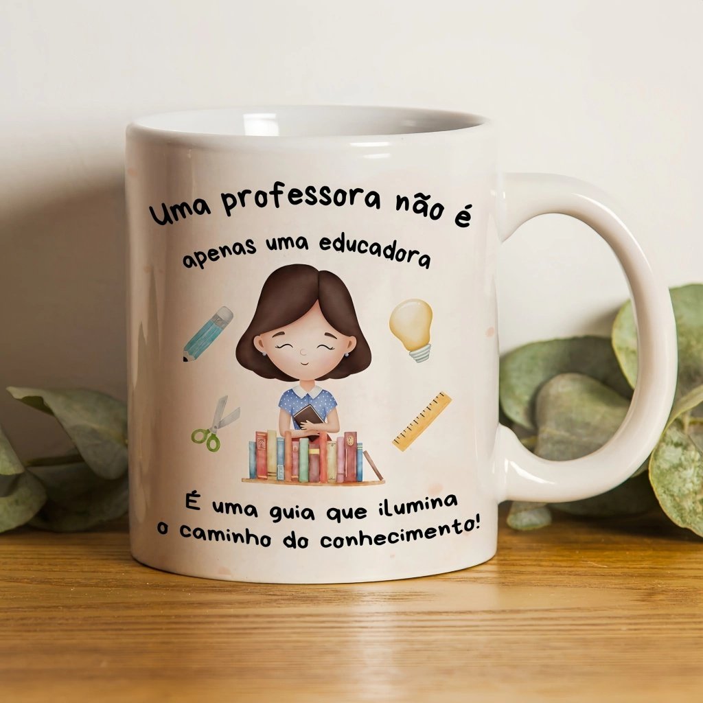 Sublimação Caneca Uma Professora Não É Apenas Uma Educadora, É Uma Guia Que Ilumina O Caminho Do Conhecimento Dia Dos Professores 9