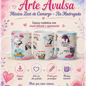 Sublimação Caneca Zeze De Camargo Na Madrugada