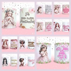 Sublimação Canecas Fé Meninas