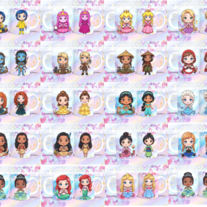 Sublimação Canecas Princesas Disney 4