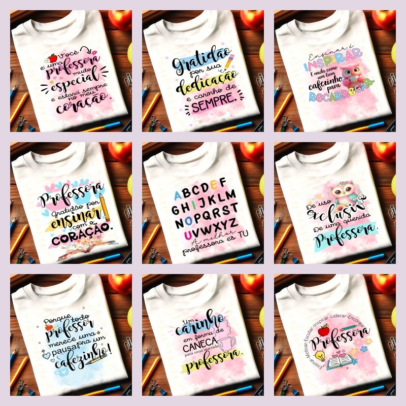 Sublimação Combo Camisetas Dia Dos Professores 1