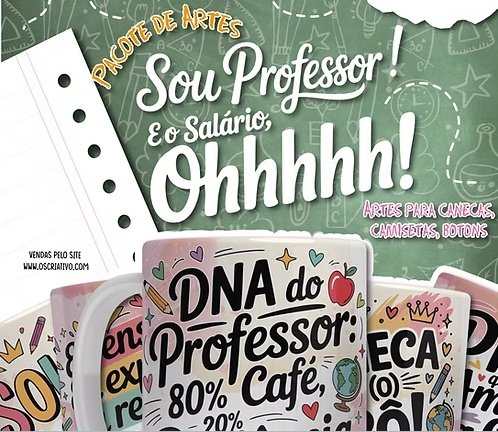 Sublimação Combo Canecas Pacote De Artes – Vol Dia Dos Professores 1