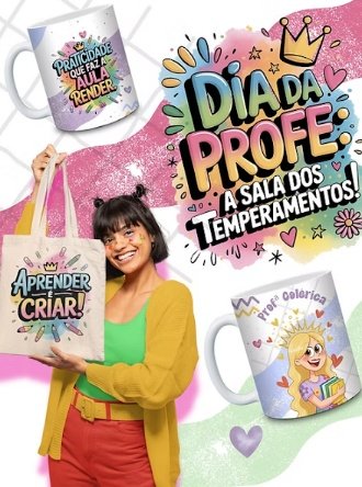 Sublimação Kit Combo Professoras Perfil Comportamental Dia Dos Professores 1
