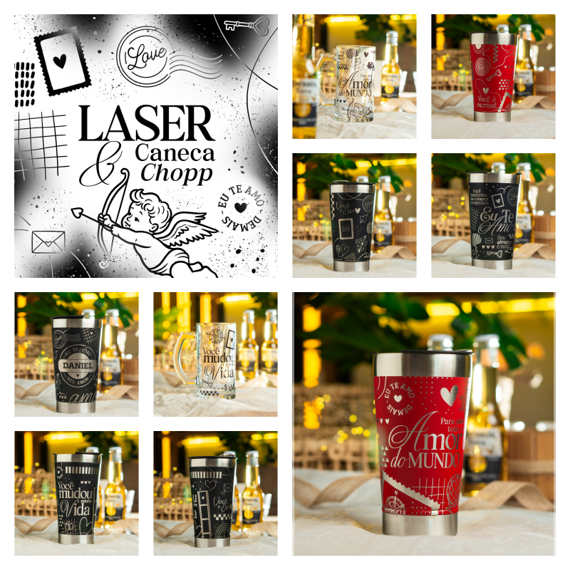 Sublimação A Laser Caneca Chopp Namorados